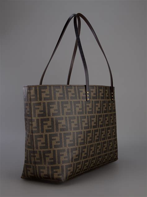 fendi coated canvas tote|Fendi monogram shopper tote.